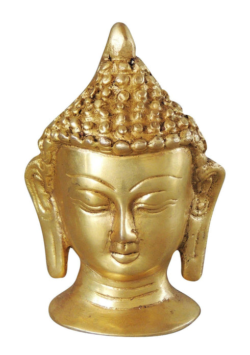 Brass Buddha Head Statue 0.5kg